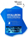 SOME BY MI Glow Luminous Ampoule Beauty Mask, Hyaluron Moisturizing, 10 Sheets, 25 g Each
