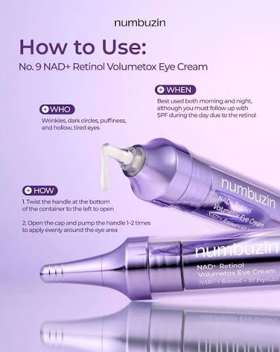 Numbuzin No.9 NAD+ Retinol Volumetox Eye Cream 10ml